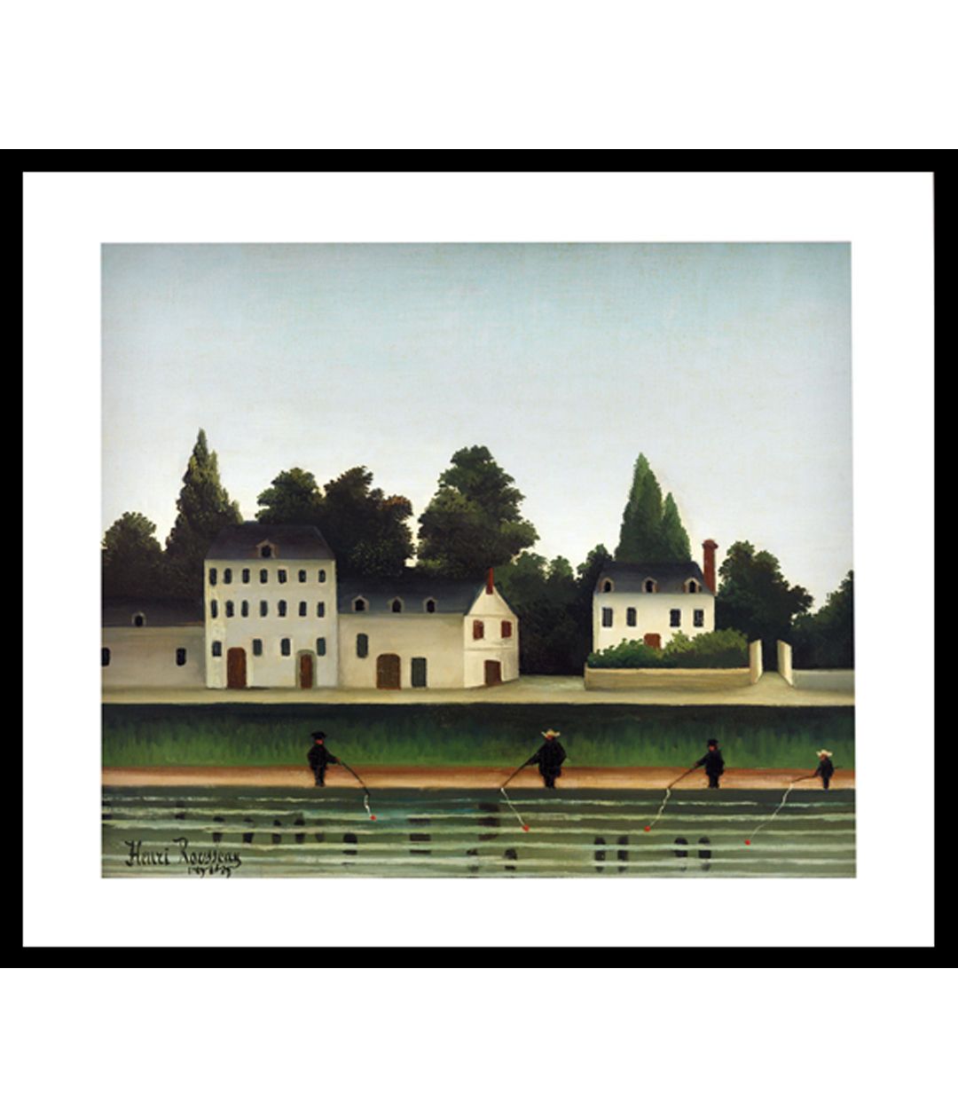 "henri rousseau painting -Landscape and Four Fisherman"