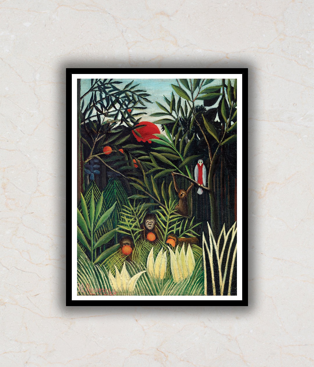 "Monkeys and Parrot in the Virgin Forest"