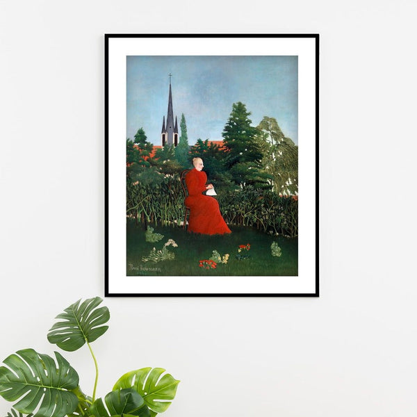 "henri rousseau painting - Portrait of a Woman in a Landscape 2"