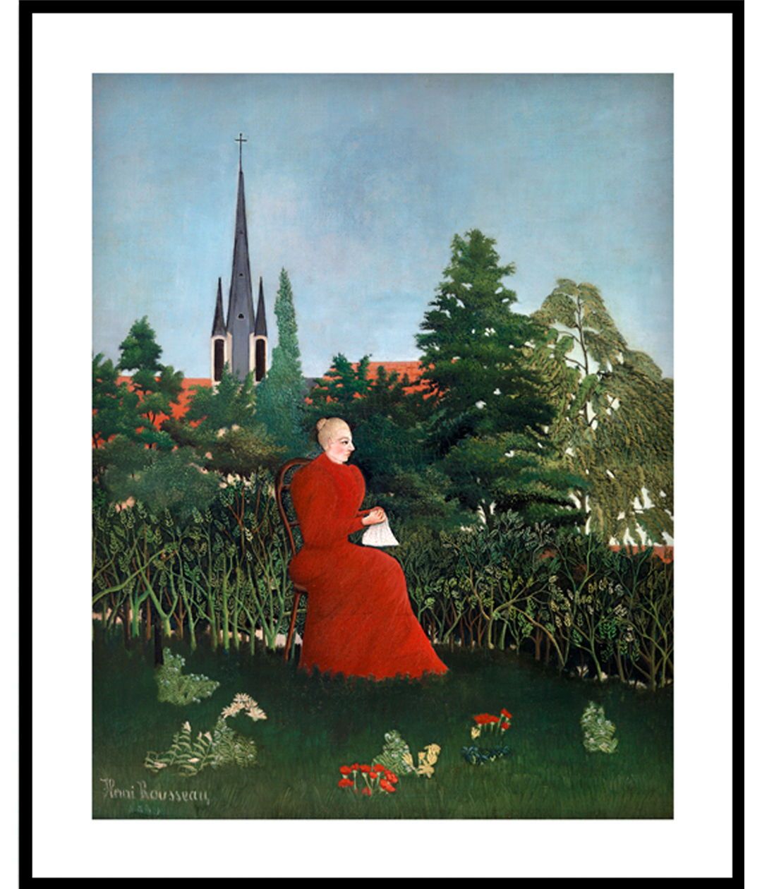 "henri rousseau painting - Portrait of a Woman in a Landscape"
