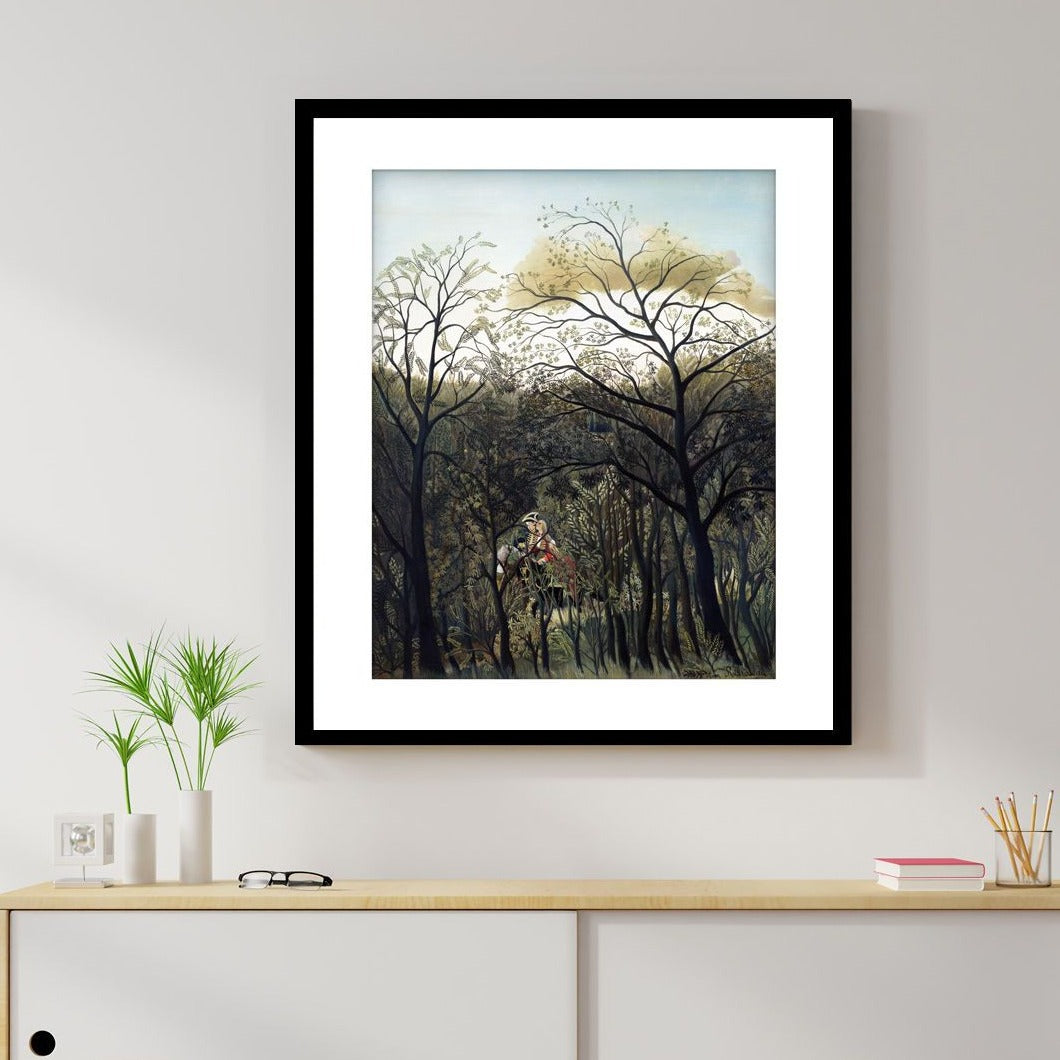 "henri rousseau painting - Rendezvous in the Forest 1"
