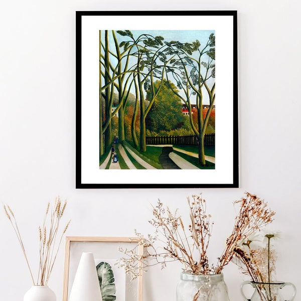 "henri rousseau painting - The Banks of the BiíÂvre near BicíÈtre 1"