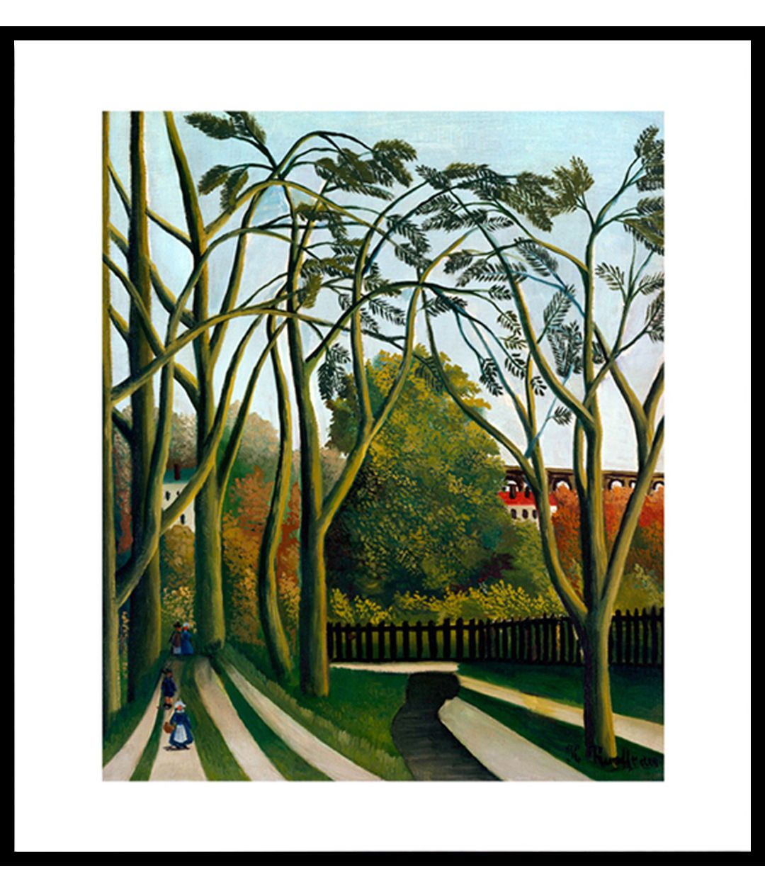 "henri rousseau painting - The Banks of the BiíÂvre near BicíÈtre"