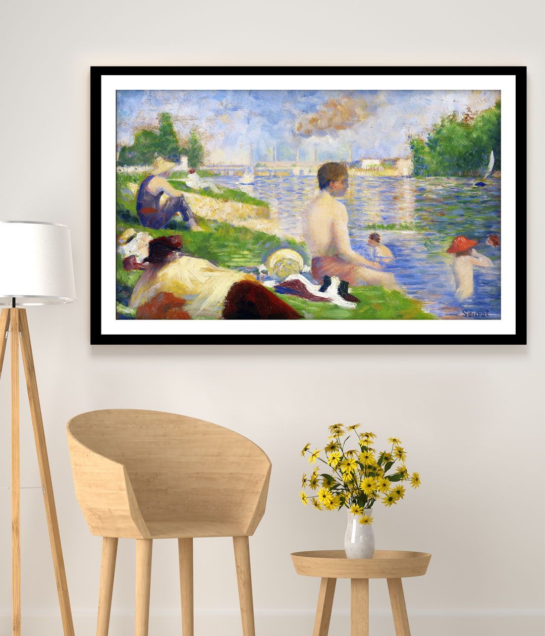 "georges seurat - Final Study for ‰ÛÏBathers at Asni̬res‰۝ 1"
