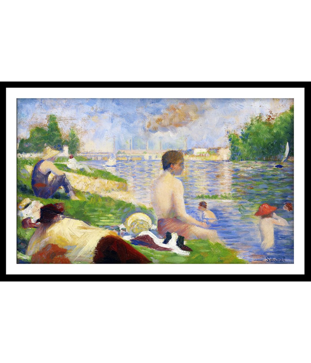 "georges seurat - Final Study for ‰ÛÏBathers at Asni̬res‰۝"