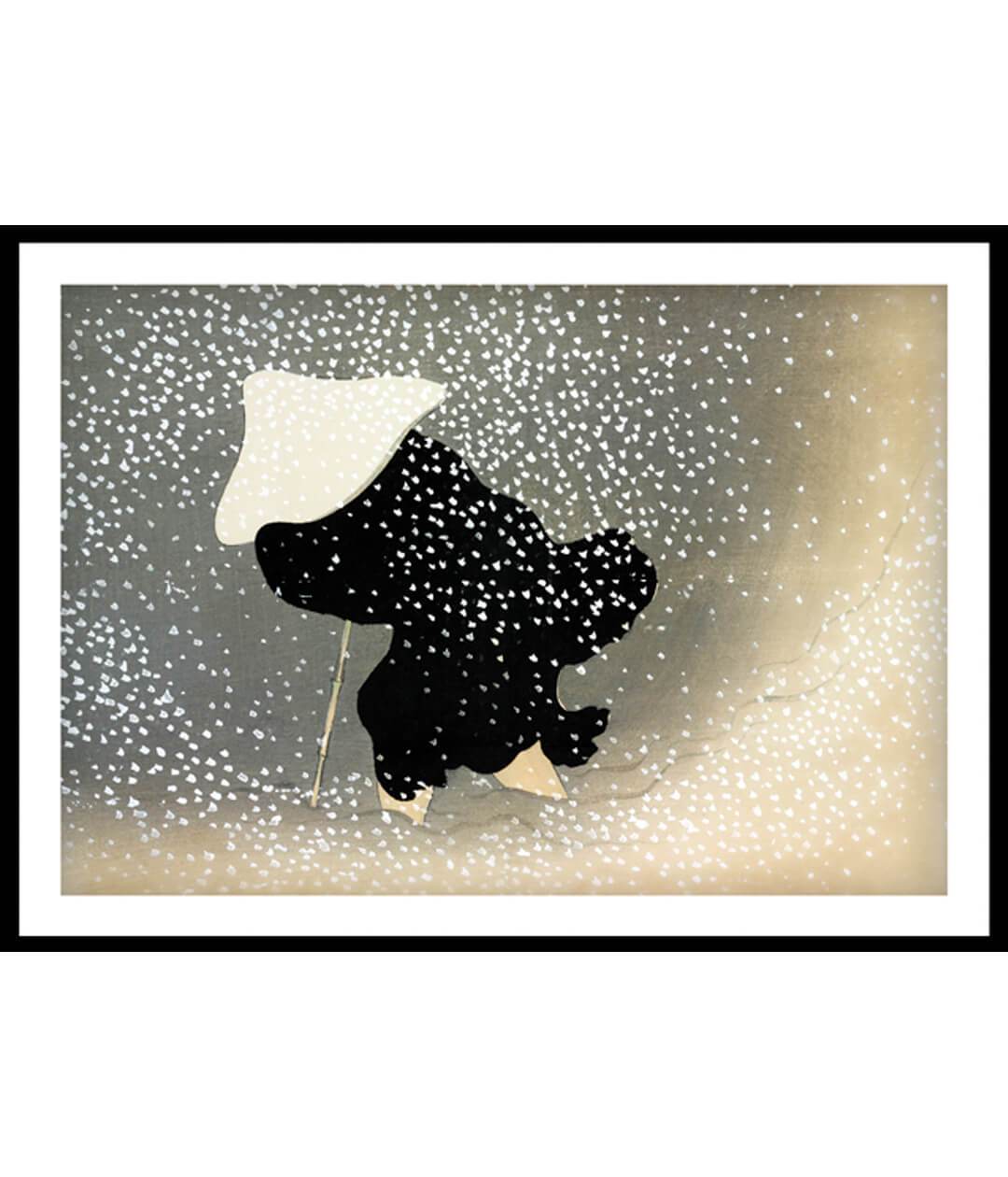"kamisaka sekka painting - Snow from Momoyogusa"