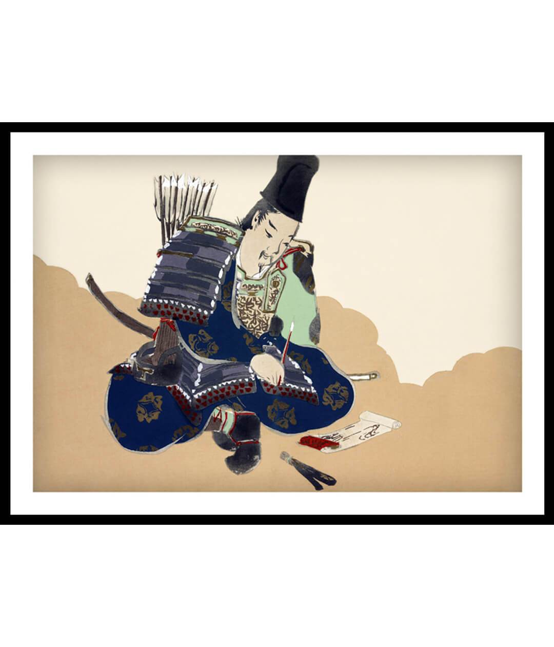 "kamisaka sekka painting - Samurai from Momoyogusa"