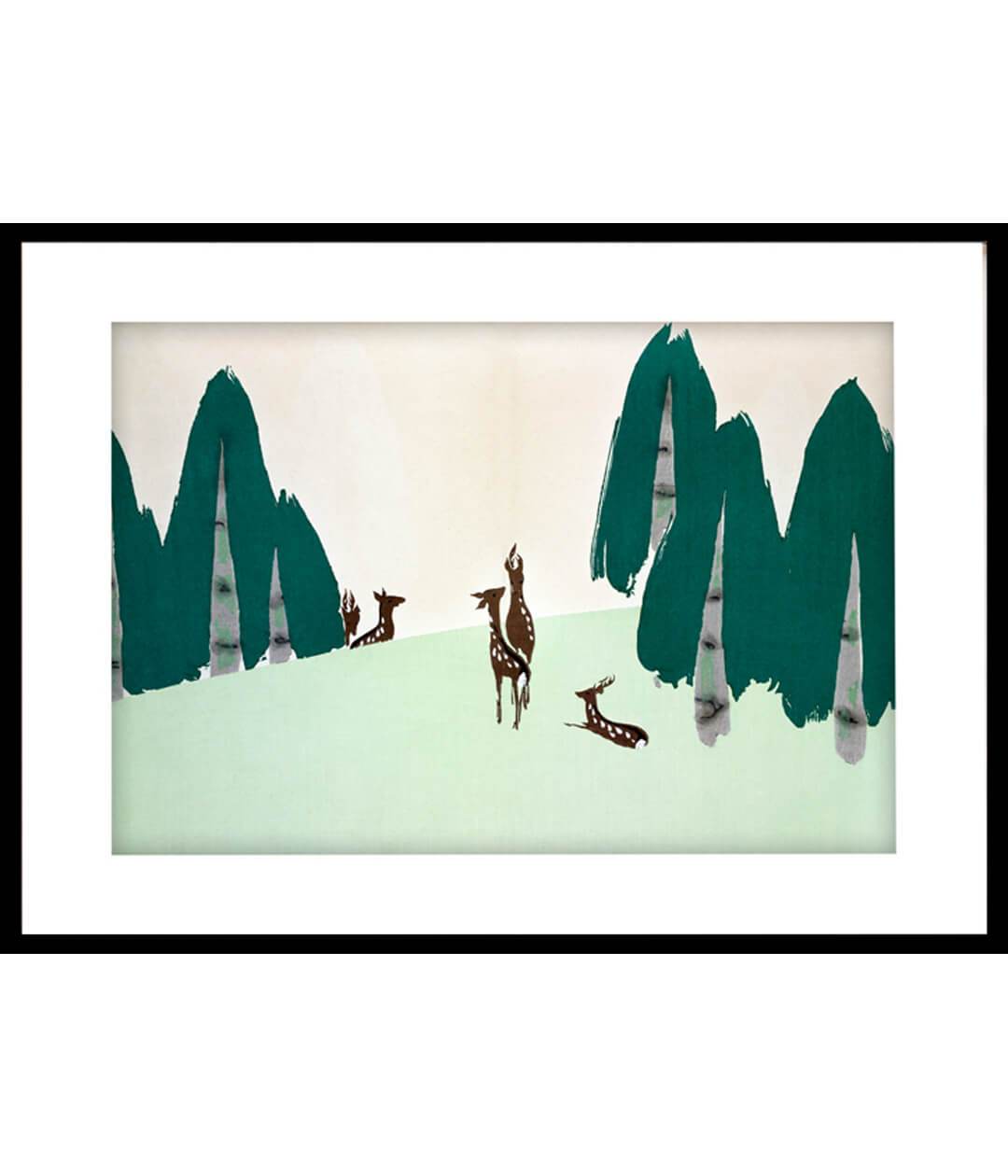 "kamisaka sekka painting - Deer from Momoyogusa"
