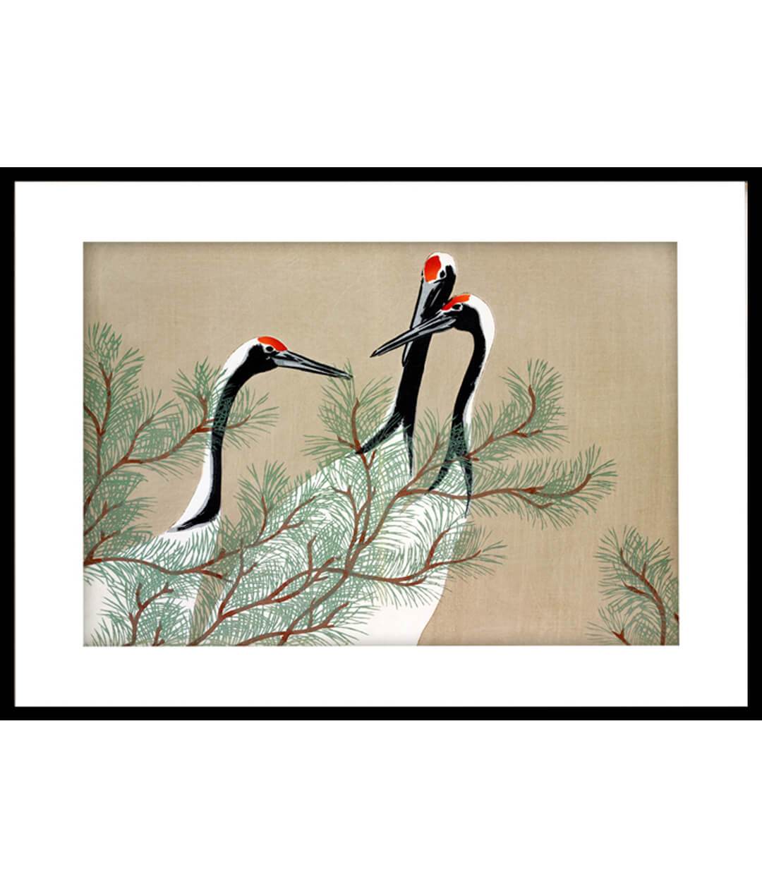 "kamisaka sekka painting Cranes from Momoyogusa"