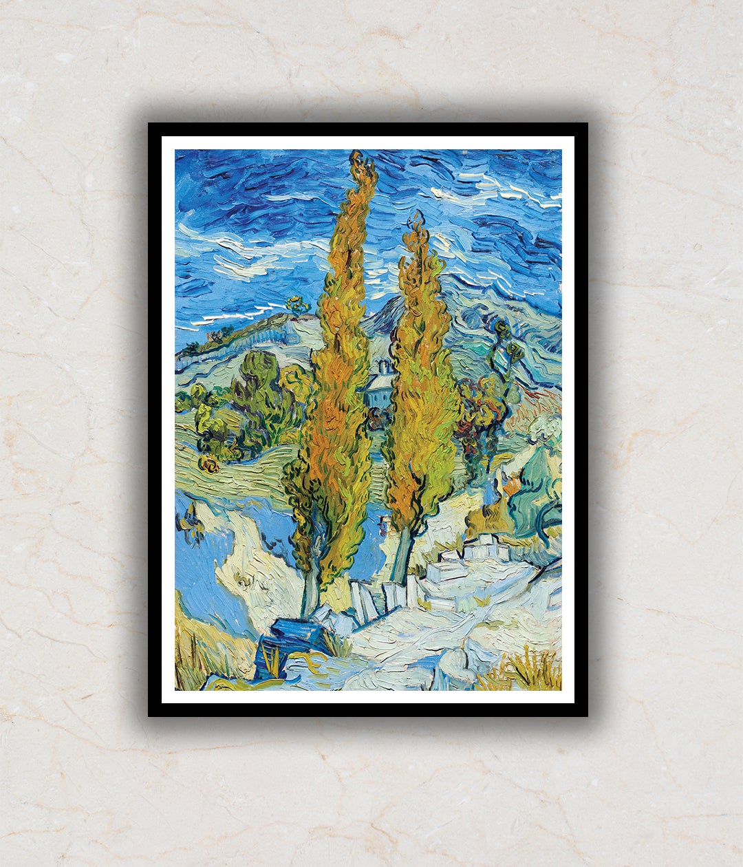 "The Poplars at Saint-Remy Vincent Van Gogh Painting"