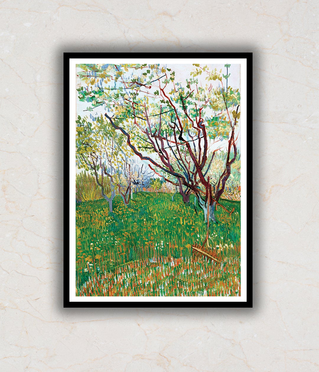 "The Flowering Orchard Vincent Van Gogh Painting"