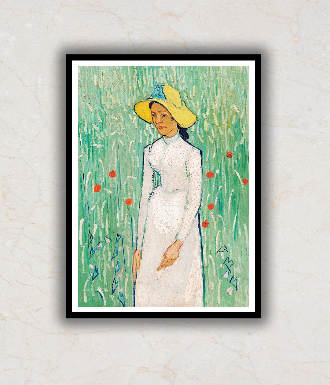 "Girl in White Vincent Van Gogh Painting"