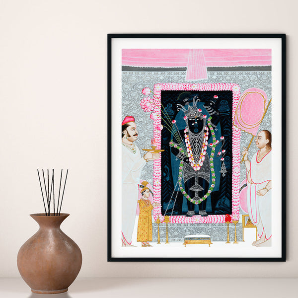 "Shrinath Ji (Shri Krishna) Durbar Darshan Pichwai Painting-11"