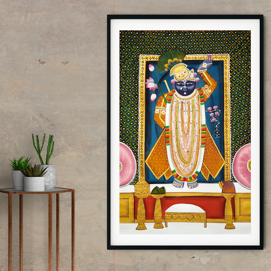 "Shrinath Ji (Shri Krishna) Durbar Darshan Pichwai Painting-8"