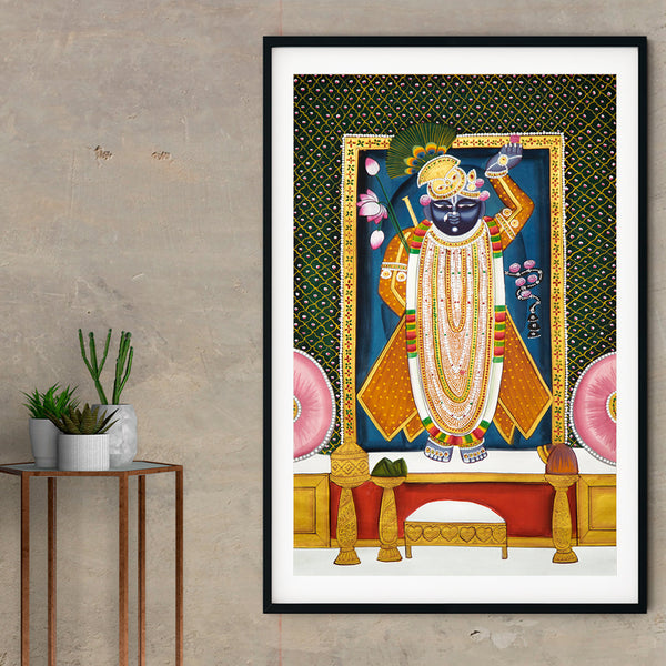 "Shrinath Ji (Shri Krishna) Durbar Darshan Pichwai Painting-8"