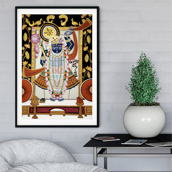 "Shrinath Ji (Shri Krishna) Durbar Darshan Pichwai Painting-3"
