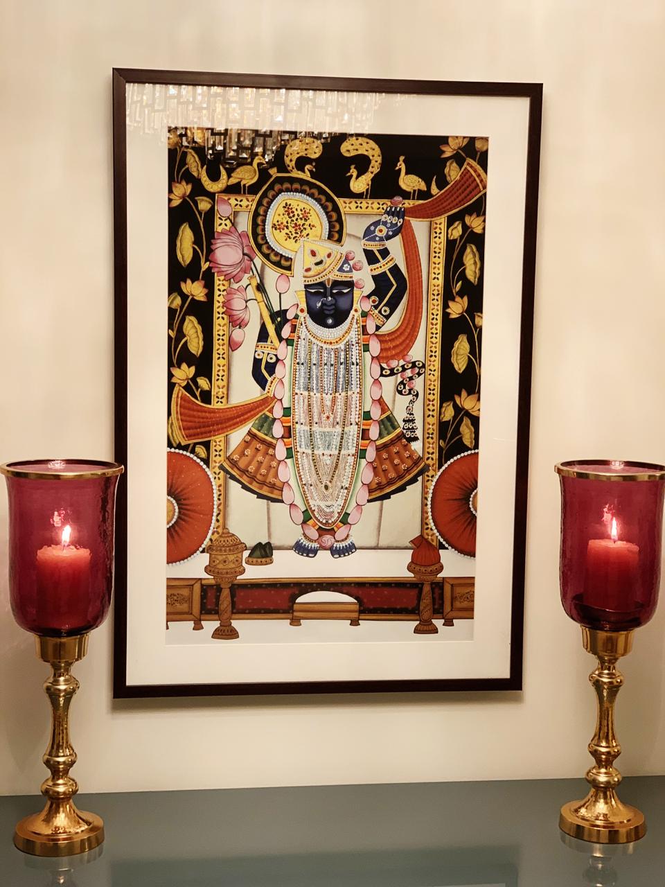 "Shrinath Ji (Shri Krishna) Durbar Darshan Pichwai Painting-4"
