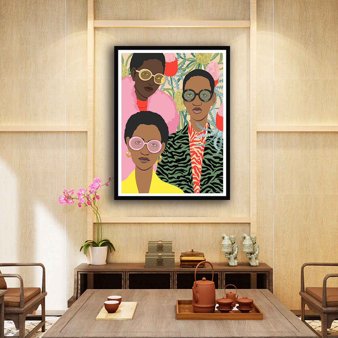 "The Dream Team Boho Art Painting For Home Wall Art Decor"