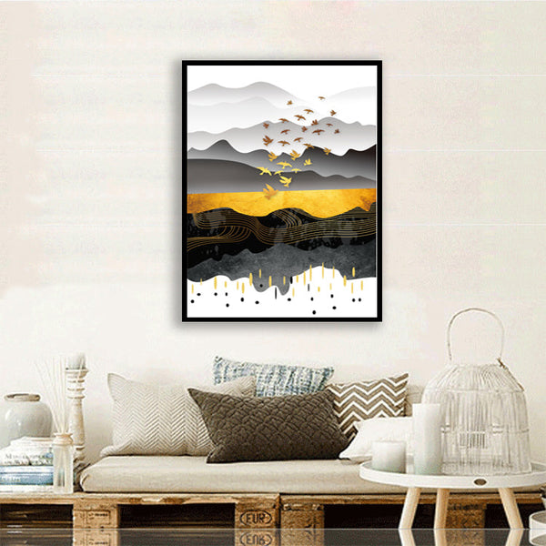 "The Homecoming Valley Abstract Art Painting For Home Wall Decor"