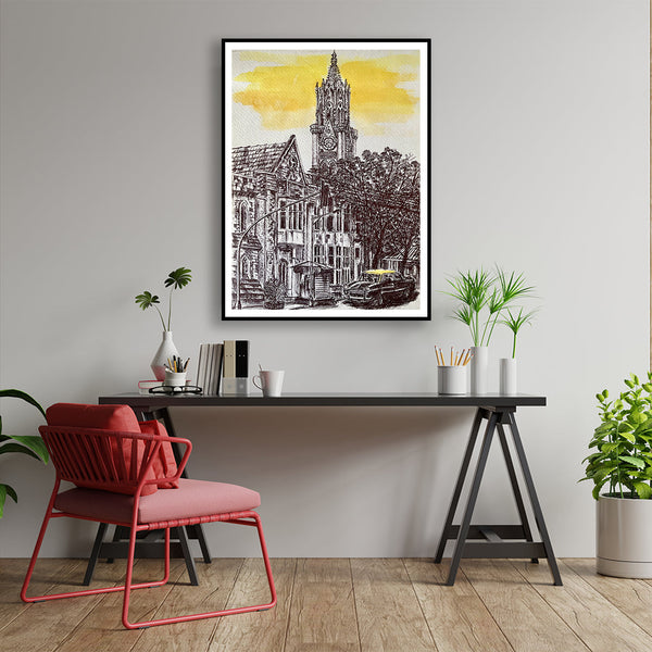 "Mumbai High Court Paitning Artwork For Home Wall Decor"