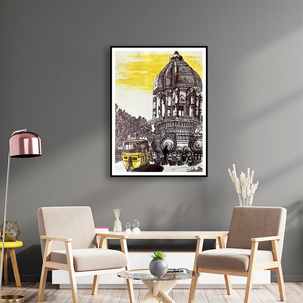 "Valluvar Kottam Chennai Paitning Artwork For Home Wall Decor"