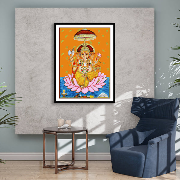 "Ganesha Artwork Painting For Home Wall Decor"