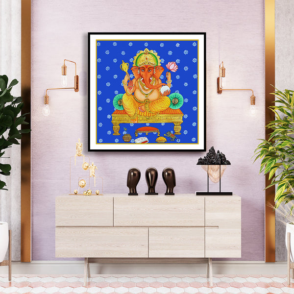 "Ganesha Ji Artwork Painting For Home Wall Decor"