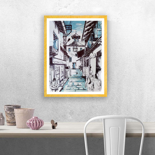 "Jew Town Artwork Painting by Bharath For Home Wall D•À__cor"