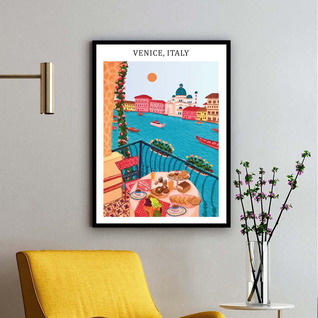 "Venice, Italy illustration Artwork Painting For Home Wall D•À__cor+B2:B188"
