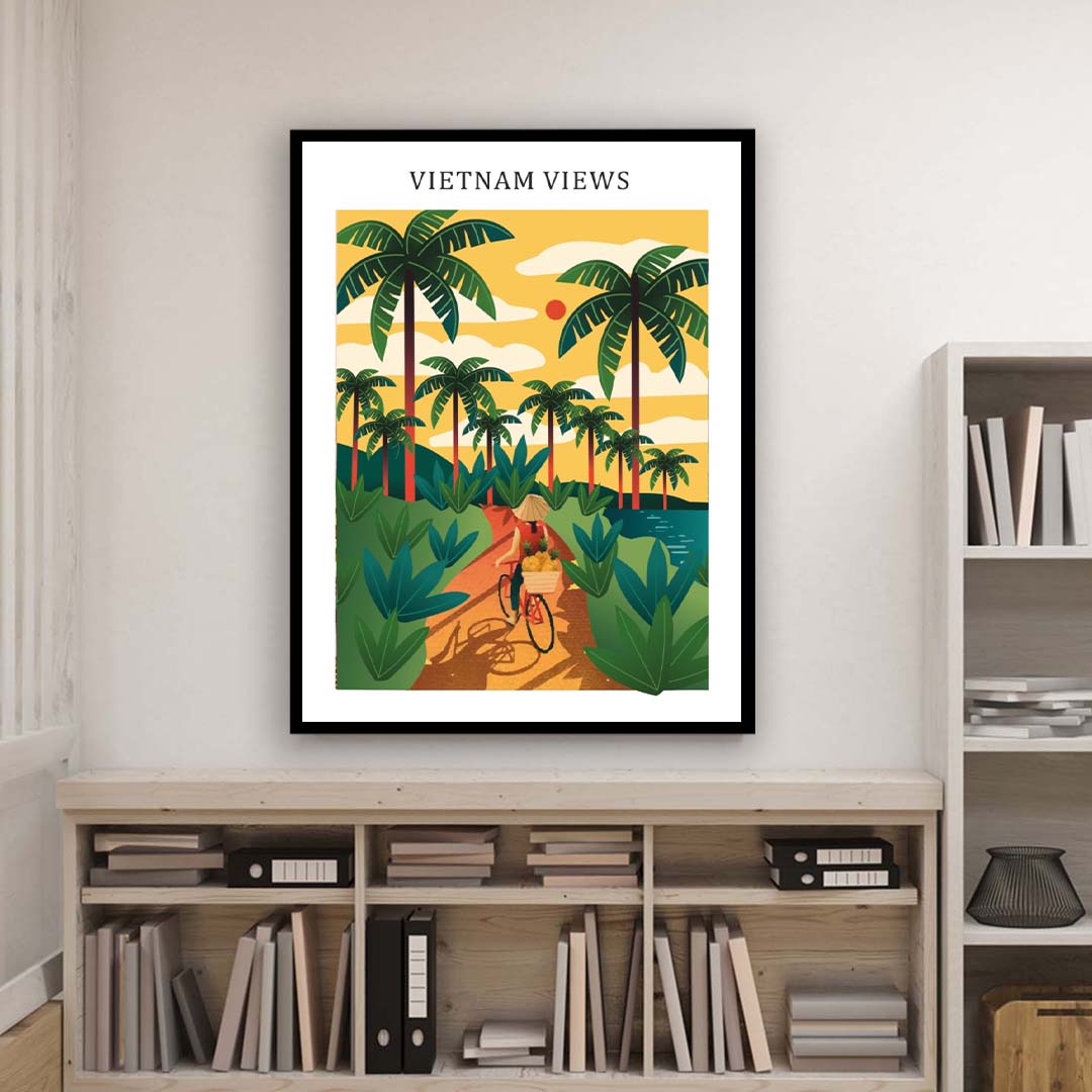 "Vietnam Views illustration Artwork Painting For Home Wall D•À__cor"