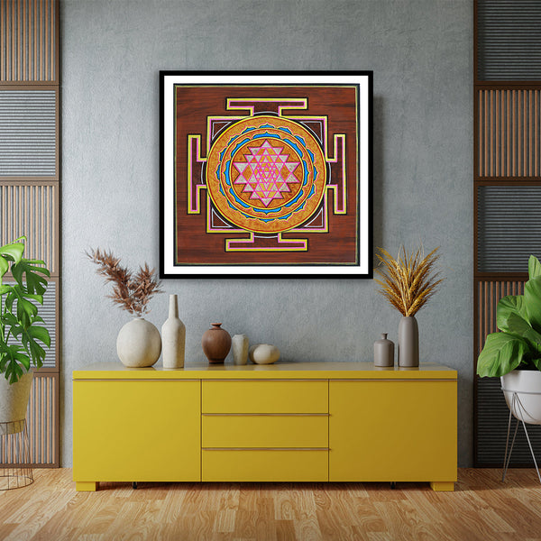 "The Shri Yantra Artwork Painting For Home Wall D�_cor"