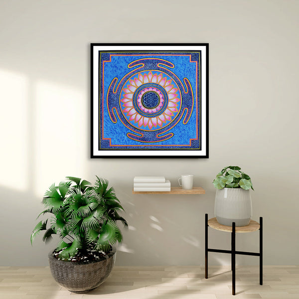 "Flower of Life Yantra Artwork Painting For Home Wall D�_cor"