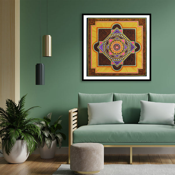 "Vijaya Yantra Artwork Painting For Home Wall D�_cor"