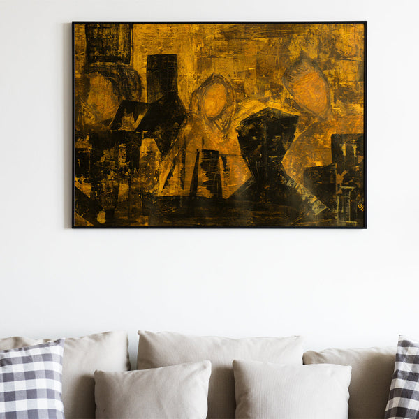 "Life in the city Artwork Painting by Anurag Anand For Home Wall Art"