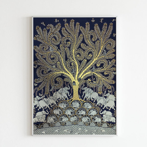 "Tree of Life Phad Pichwai Artwork Portrait Painting For Home Wall Decor"