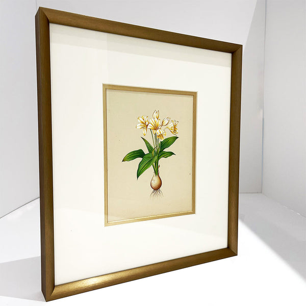 "Himalayan Llily Metal Framed Floral Artwork Painting"