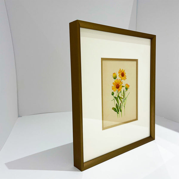 "Sunflower Metal Framed Floral Artwork Painting"
