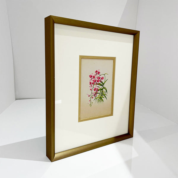 "Orchid Metal Framed Floral Artwork Painting"