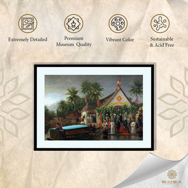 "Raja Ravi Varma Artwork Painting - 50 Historic Meeting"