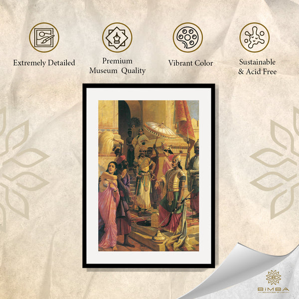"Raja Ravi Varma Artwork Painting - Victory of Meghanada"