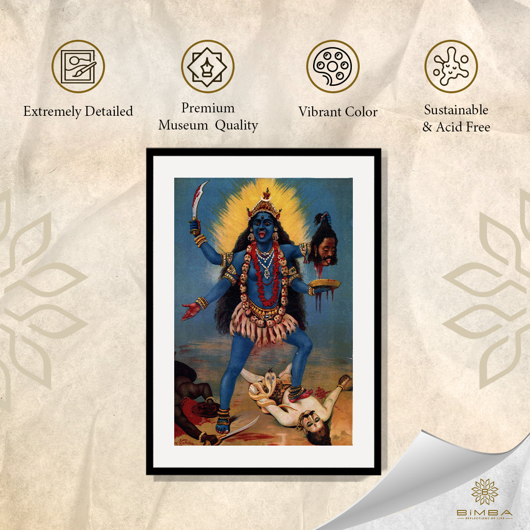 "Raja Ravi Varma Artwork Painting - Kali"