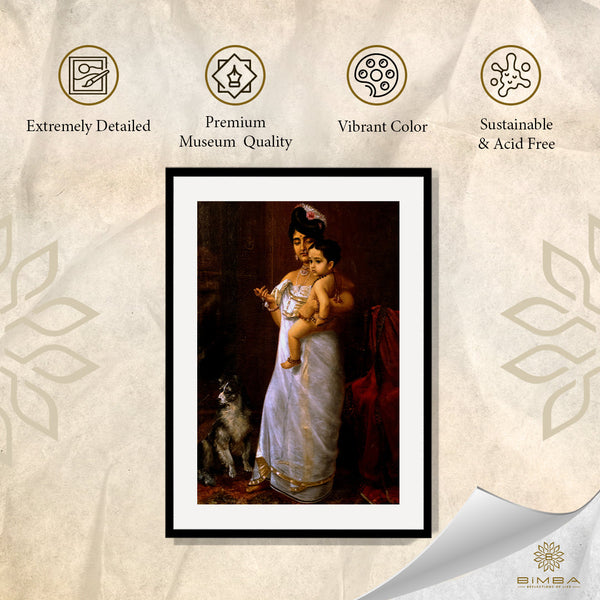 "Raja Ravi Varma Artwork Painting - Portrait of Mahaprabha Thampuratti of Mavelikkara"