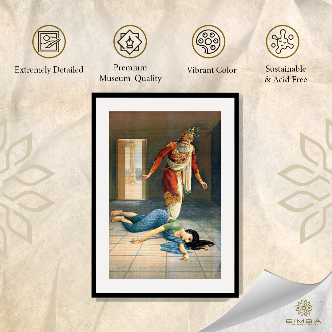 "Raja Ravi Varma Artwork Painting - Kaikeyi vilap"