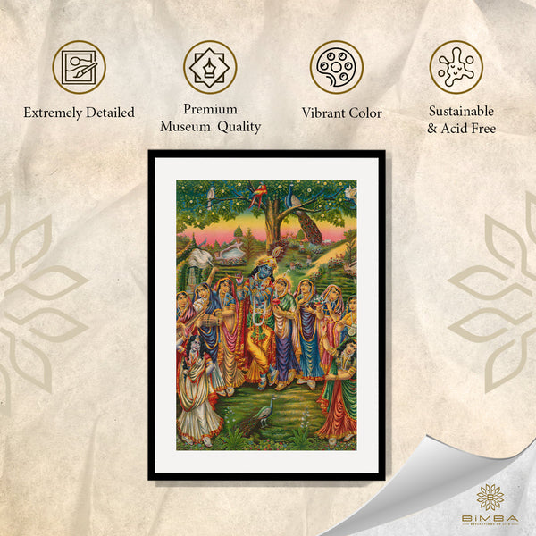 "Raja Ravi Varma Artwork Painting - Radha Krishna "