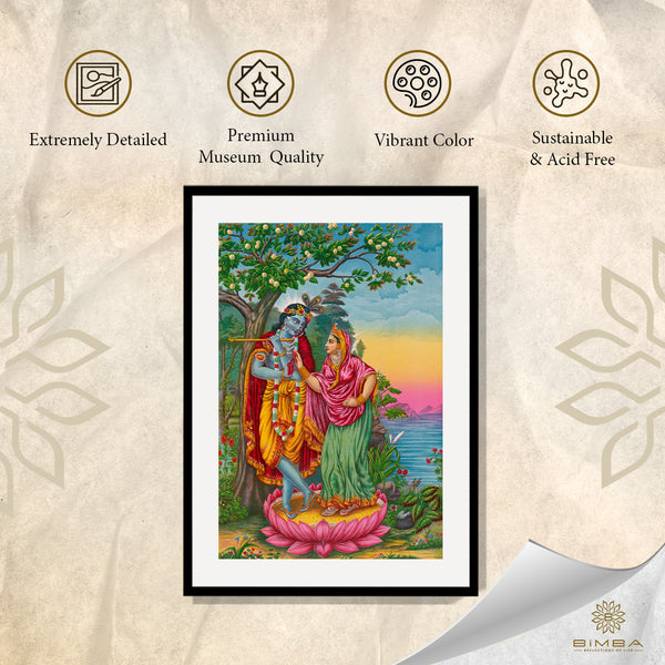 "Raja Ravi Varma Artwork Painting - Radha Krishna 2"