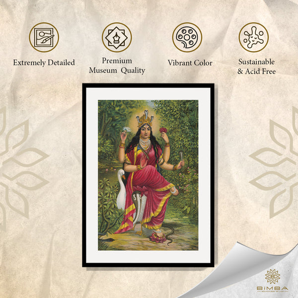 "Raja Ravi Varma Artwork Painting - Manasa Devi"