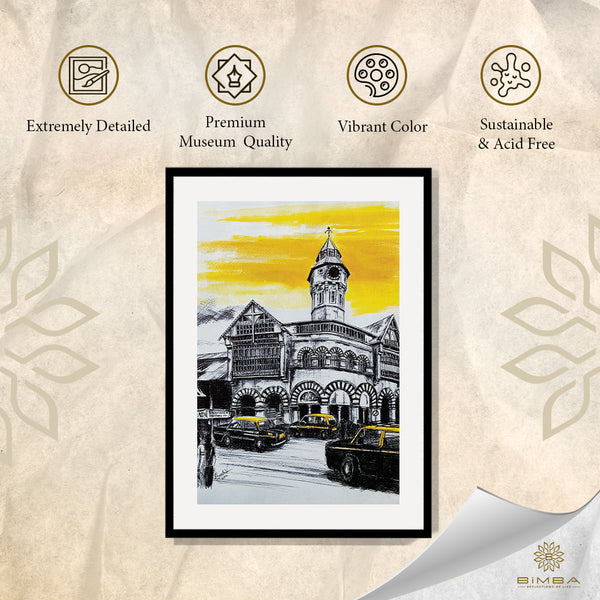 "Crawford Market Mumbai Painting Artwork By Bharat For Home Wall"