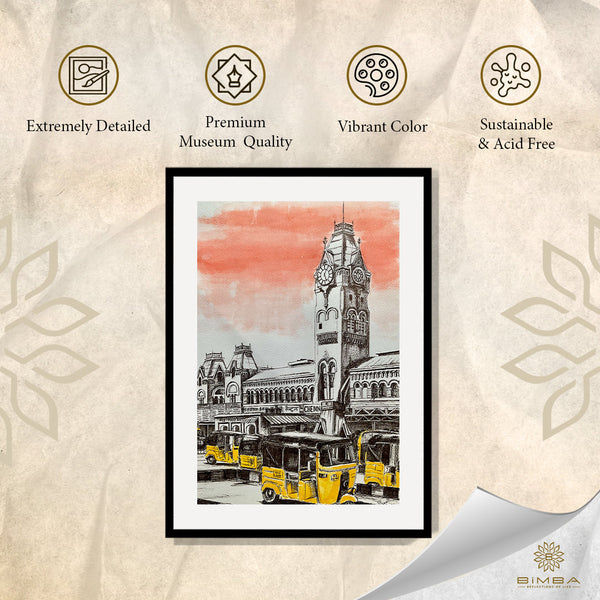 "Madras Central Painting Artwork By Bharat For Home Wall"