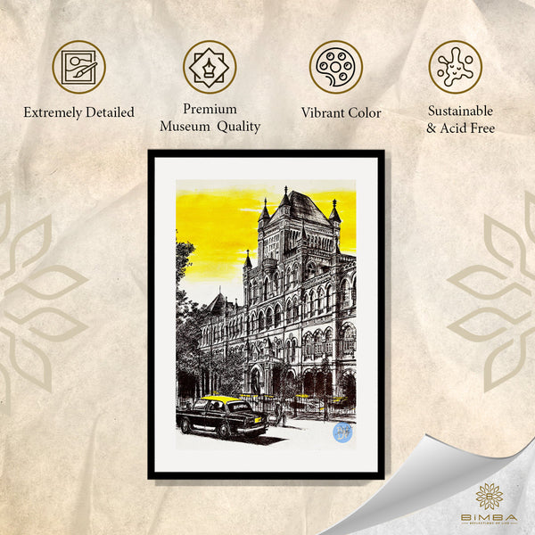 "Elphinstone college Mumbai Painting Artwork By Bharat For Home Wall"