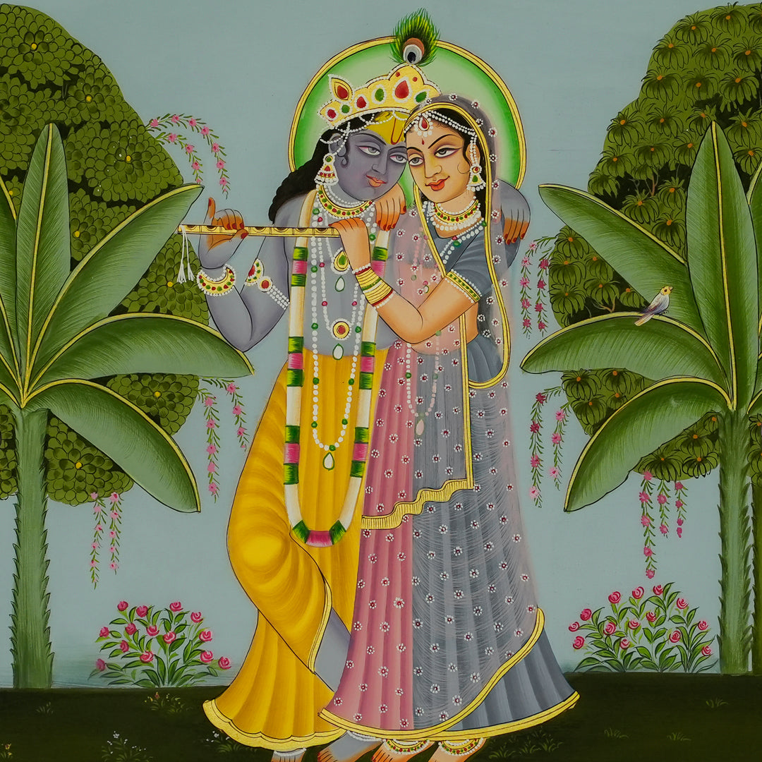 "Divine Love Pichwai Pichwai Artwork Painting For Home Wall Decor"